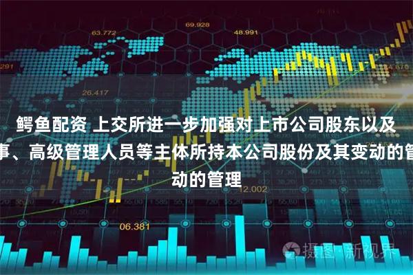 鳄鱼配资 上交所进一步加强对上市公司股东以及董事、高级管理人员等主体所持本公司股份及其变动的管理