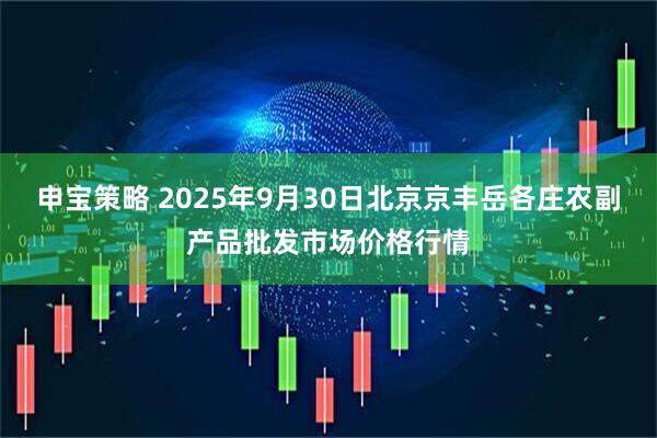 申宝策略 2025年9月30日北京京丰岳各庄农副产品批发市场价格行情